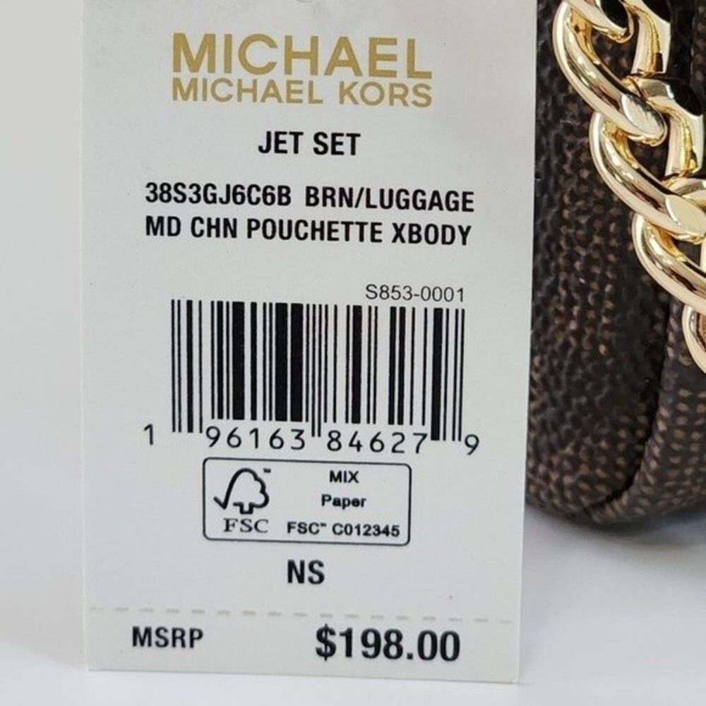 NEW! Michael Kors Jet Set Pouchette Crossbody Bag - Picture 9 of 12